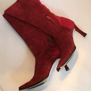 FRINGE FASHION BOOTS W/SIDE ZIPPER